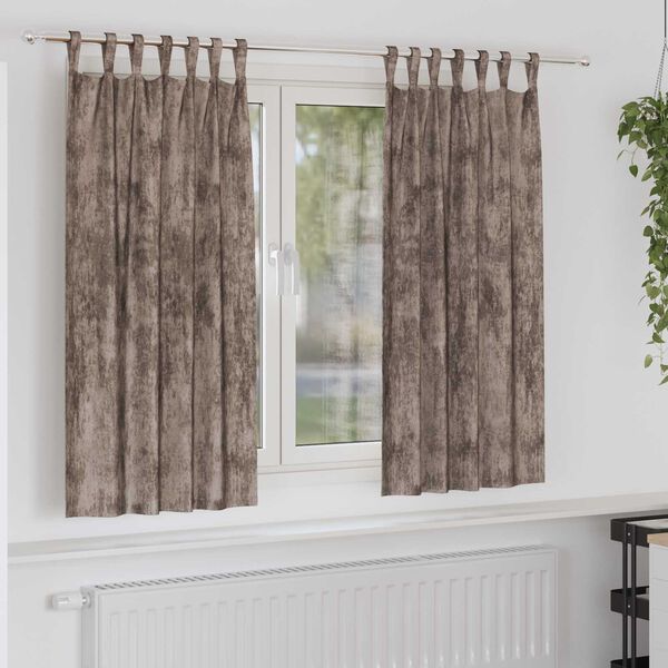 vidaXL Rideaux en velours 2 pcs Cappuccino 175 x 140 cm Velours