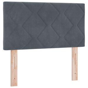 vidaXL T&ecirc;te de lit LED Gris fonc&eacute; 80 cm Cuir synth&eacute;tique