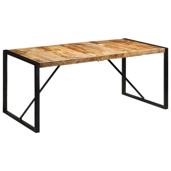 vidaXL Table &agrave; d&icirc;ner 175x90x76 cm bois de manguier massif brut