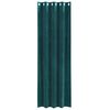 vidaXL Rideaux occultants 2 pcs Vert fonc&eacute; 140 x 260 cm Velours