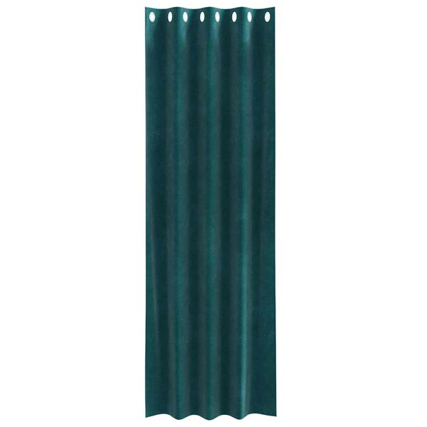 vidaXL Rideaux occultants 2 pcs Vert fonc&eacute; 140 x 260 cm Velours