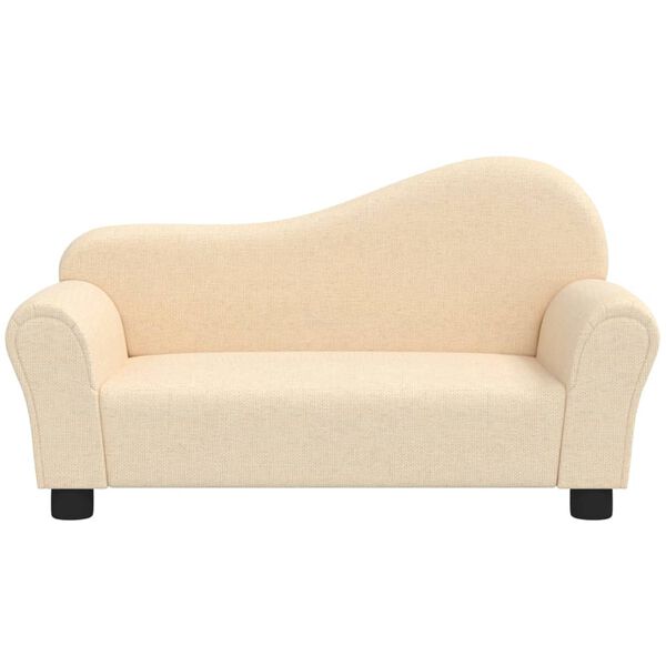 vidaXL Canap&eacute; pour enfants Cr&egrave;me Tissu