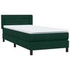 vidaXL Sommier &agrave; lattes de lit et matelas vert fonc&eacute; 100x220cm velours