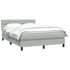 vidaXL Sommier &agrave; lattes de lit et matelas gris clair 140x210cm velours