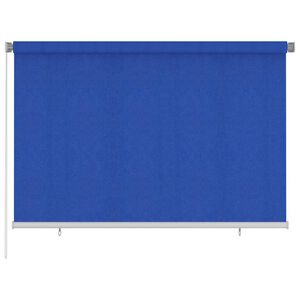 vidaXL Store roulant d'ext&eacute;rieur 225 (l) x 140 (H) cm bleu HDPE