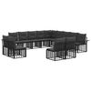 vidaXL Ensemble de canap&eacute;s d'ext&eacute;rieur 13 pc Noir et Gris fonc&eacute;