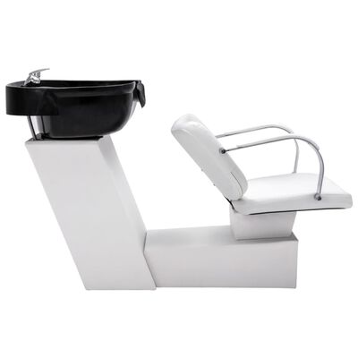 vidaXL Unité de rinçage de shampoing avec chaises de salon Similicuir