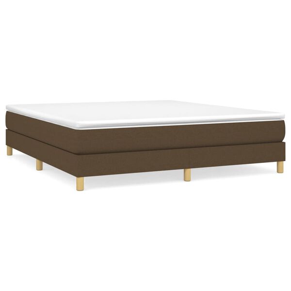 vidaXL Sommier &agrave; lattes de lit avec matelas Marron fonc&eacute; 180x200 cm