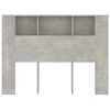 vidaXL Armoire de tête de lit Gris béton 140x18,5x104,5 cm