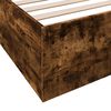 vidaXL Cadre de lit sans matelas ch&ecirc;ne fum&eacute; 200x200 cm