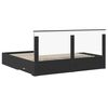 vidaXL Cadre de lit Noir et argent 200 x 200 cm Bois d'ing&eacute;nierie