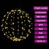 vidaXL Boule avec 160 LED Blanc chaud 50,5 x 50,5 x 52 cm M&eacute;tal