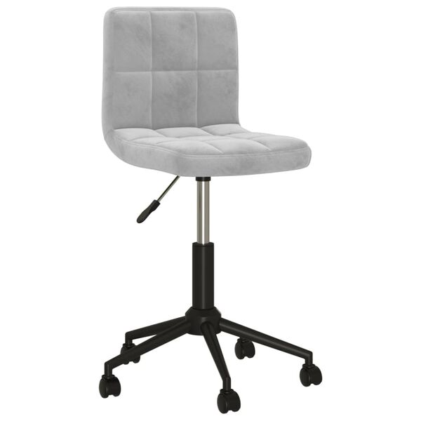 vidaXL Chaises pivotantes &agrave; manger lot de 6 gris clair velours