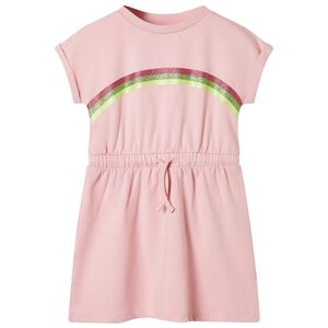 Robe pour enfants avec cordon de serrage rose clair 104