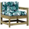vidaXL Salon de jardin 6 pcs avec coussins bois de pin imprégné