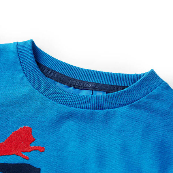 T-shirt enfants manches longues bleu cobalt 116