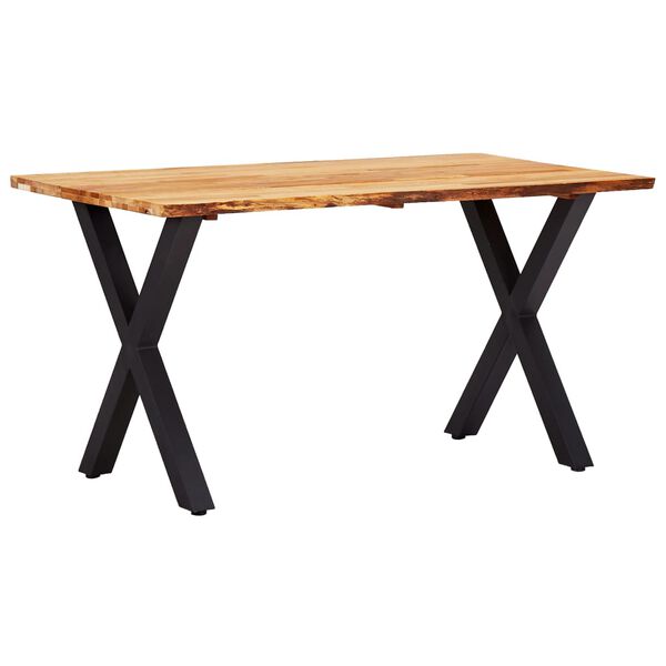 vidaXL Table à manger 140x80x75 cm bois de chêne massif
