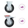 vidaXL 16 pcs Roulettes 200 mm