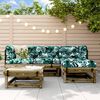 vidaXL Salon de jardin 5 pcs bois de pin impr&eacute;gn&eacute;