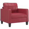 vidaXL Ensemble de canap&eacute;s 4 pcs et coussins Rouge bordeaux Similicuir