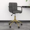 vidaXL Chaises pivotantes &agrave; manger lot de 4 gris fonc&eacute; velours