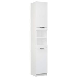 vidaXL Armoire de salle de bain blanc 32x34x188,5 cm bois d'ing&eacute;nierie