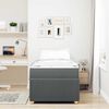vidaXL Cadre de lit avec matelas Gris fonc&eacute; 90 x 190 cm tissu