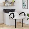 vidaXL Fauteuil de shampooing Blanc et Noir 63 x 141 x 92 cm PVC