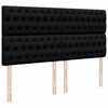 vidaXL Sommier &agrave; lattes de lit avec matelas Noir 180x200 cm Tissu