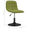 vidaXL Chaises pivotantes &agrave; manger lot de 4 vert clair velours