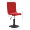 vidaXL Chaises &agrave; manger pivotantes lot de 4 rouge bordeaux velours