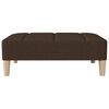 vidaXL Canap&eacute;-lit &agrave; 2 places avec tabouret Marron fonc&eacute; Tissu