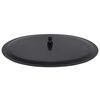 vidaXL Pomme de douche pluie Acier inoxydable 50 cm Ronde Noir