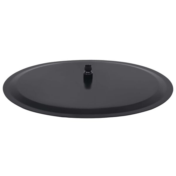vidaXL Pomme de douche pluie Acier inoxydable 50 cm Ronde Noir