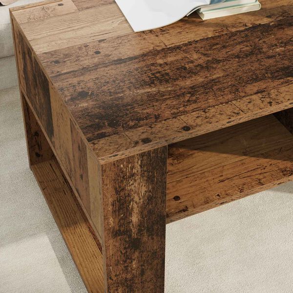 vidaXL Table basse Bois ancien 92 x 53 x 45 cm Bois d'ing&eacute;nierie