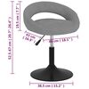 vidaXL Chaises pivotantes &agrave; manger lot de 6 gris velours