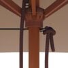 vidaXL Parasol d'ext&eacute;rieur avec m&acirc;t en bois 150x200 cm taupe