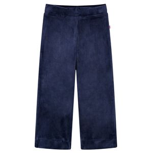 Pantalons pour enfants velours bleu fonc&eacute; 116