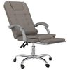 vidaXL Fauteuil de massage inclinable de bureau Taupe Tissu