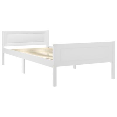 vidaXL Cadre de lit sans matelas bois massif de pin blanc 100x200 cm