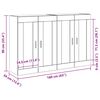 vidaXL Meuble mural 2 pcs Ch&ecirc;ne artisanal 69,5 x 34 x 90 cm
