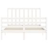 vidaXL Cadre de lit sans matelas blanc 140x190 cm bois de pin massif