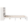 vidaXL Lit biblioth&egrave;que sans matelas blanc 120x190 cm bois pin massif
