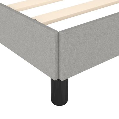 vidaXL Cadre de lit Gris clair 90x190 cm Tissu