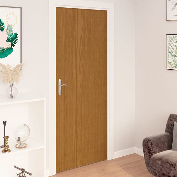 vidaXL Films autoadh&eacute;sifs pour portes 2 pcs Ch&ecirc;ne clair 210x90 cm PVC