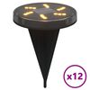 vidaXL Lampes solaires de sol et piquets de sol ext&eacute;rieur 12 pcs