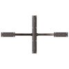vidaXL Pied de table &agrave; manger en forme d'araign&eacute;e, noir, 120 x 68 x (72-73) cm, acier