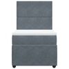 vidaXL Sommier &agrave; lattes de lit et matelas Gris fonc&eacute; 90x190 cm Velours