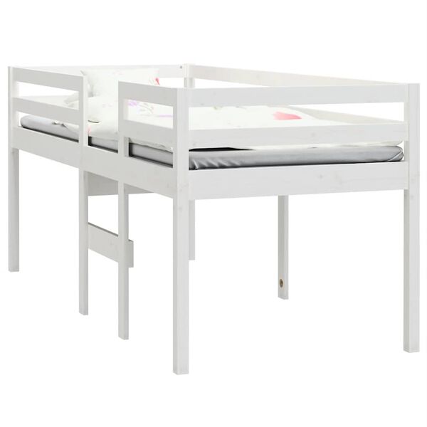 vidaXL Lit haut sans matelas blanc 80x200 cm bois de pin massif