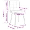 vidaXL Chaises &agrave; manger lot de 4 marron velours
